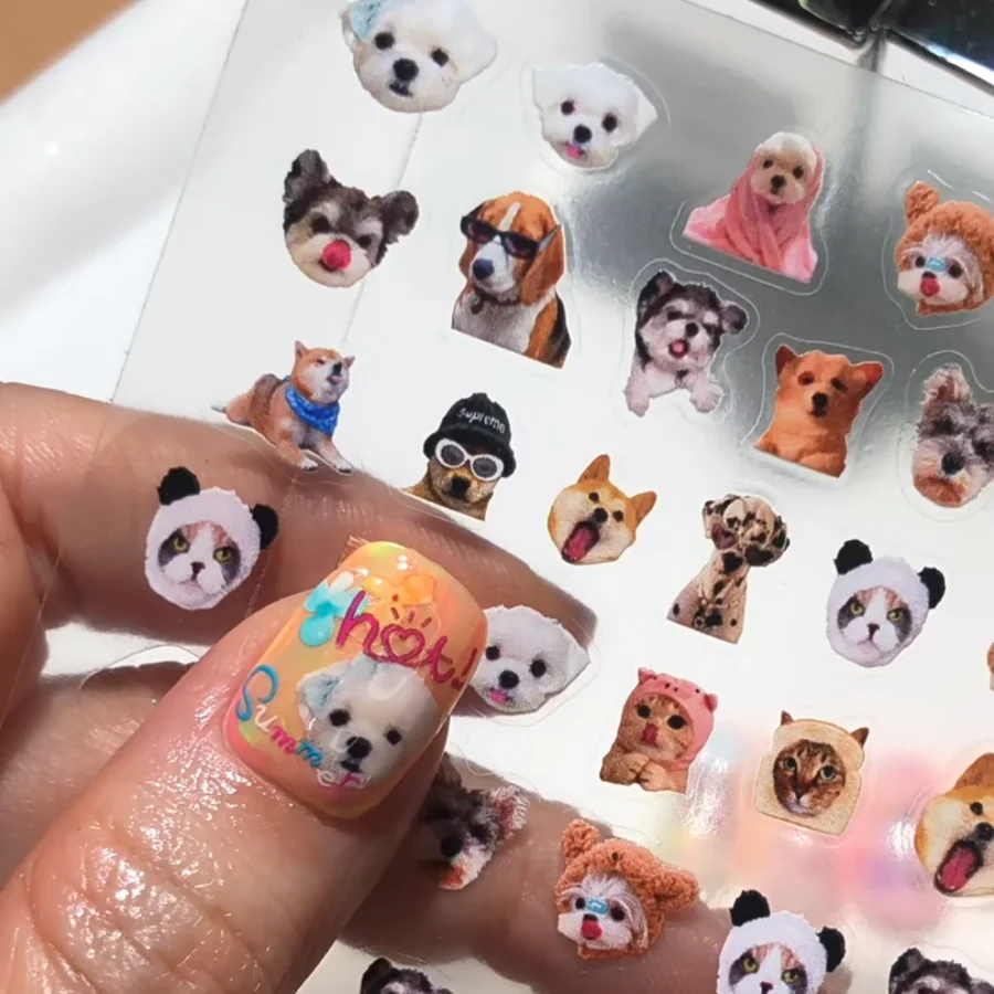 1 Sheet Cute Cats Dogs New 3D Nail Art Stickers Nail Decals for Manicure fashion Design DIY Happy Accessories
1 Sheet Cute Cats Dogs New 3D Nail Art Stickers Nail Decals for Manicure fashion Design DIY Happy Accessories