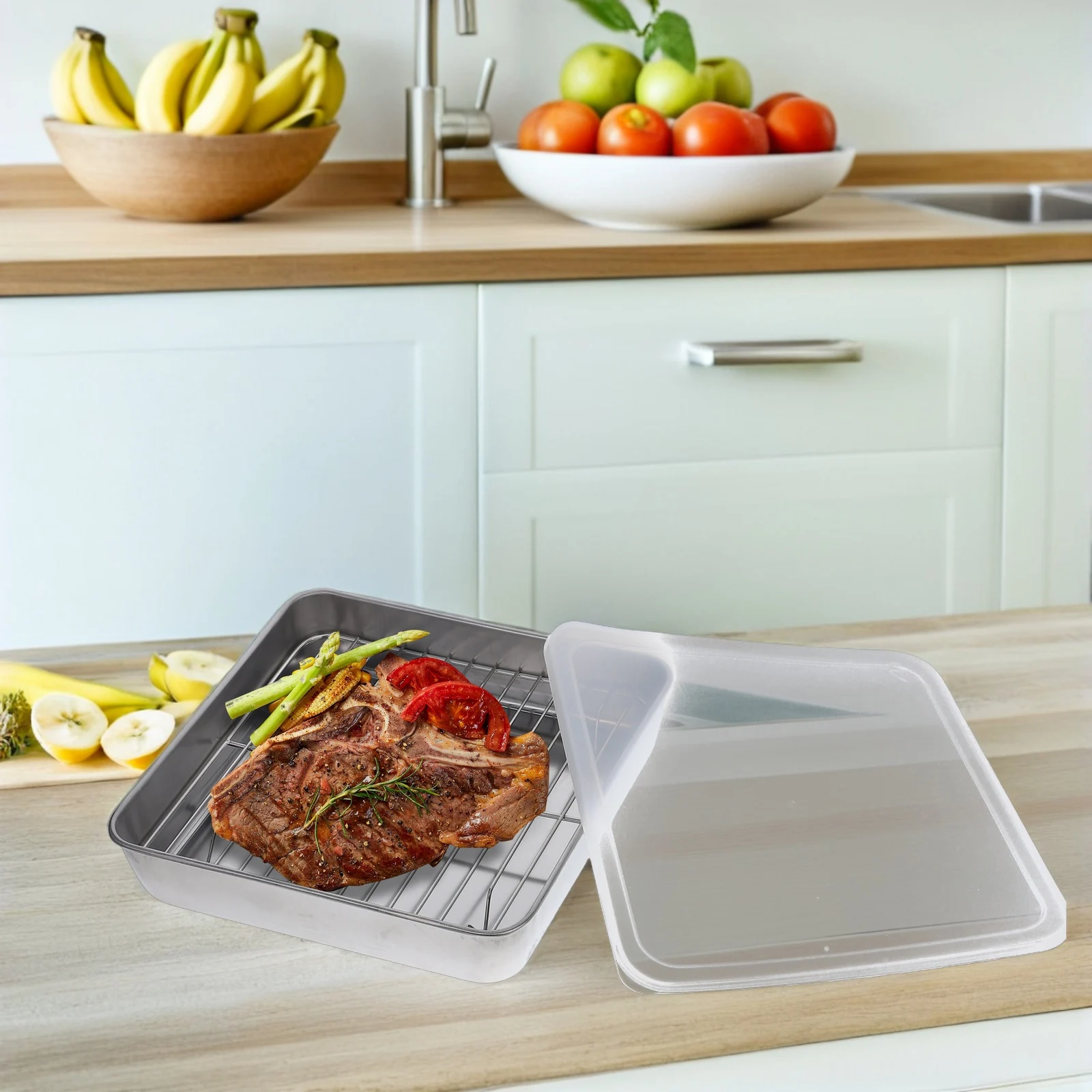Stainless Steel Roasting Pan Set High Temp Resistance Nonstick Easy Clean Rectangular Shape Space Efficient Safe Edges Bbq Oven
Stainless Steel Roasting Pan Set High Temp Resistance Nonstick Easy Clean Rectangular Shape Space Efficient Safe Edges Bbq Oven