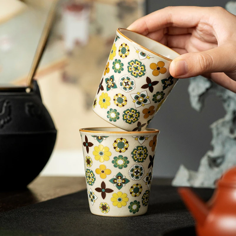110ml Ru Kiln Antique Ceramic Teacup Chinese Kungfu Gongfu Tea Cups Household Drinkware Household Teaware Individual Master Cup
110ml Ru Kiln Antique Ceramic Teacup Chinese Kungfu Gongfu Tea Cups Household Drinkware Household Teaware Individual Master Cup