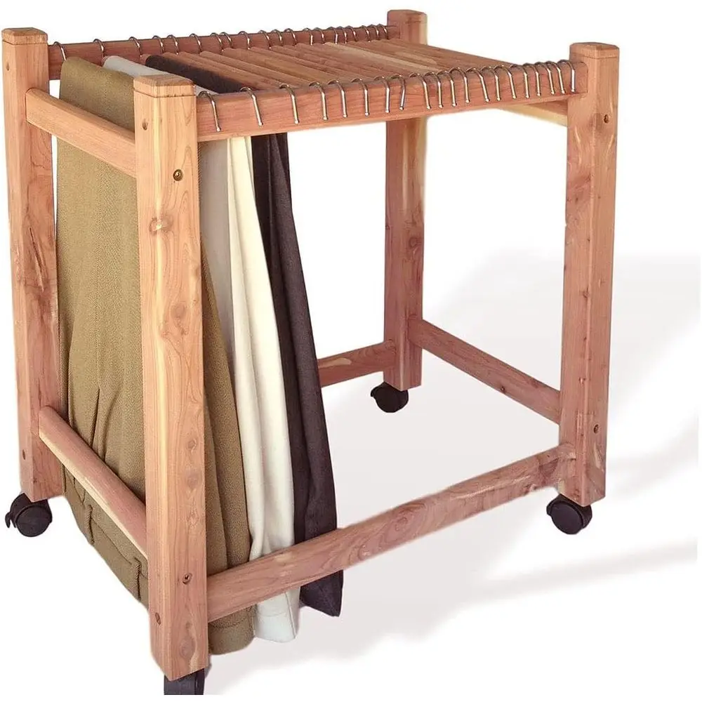 Rolling Pant Trolley with 16 Hanging Rods and Heavy Duty Wheels, 17.5 x 29 x 27
Rolling Pant Trolley with 16 Hanging Rods and Heavy Duty Wheels, 17.5 x 29 x 27