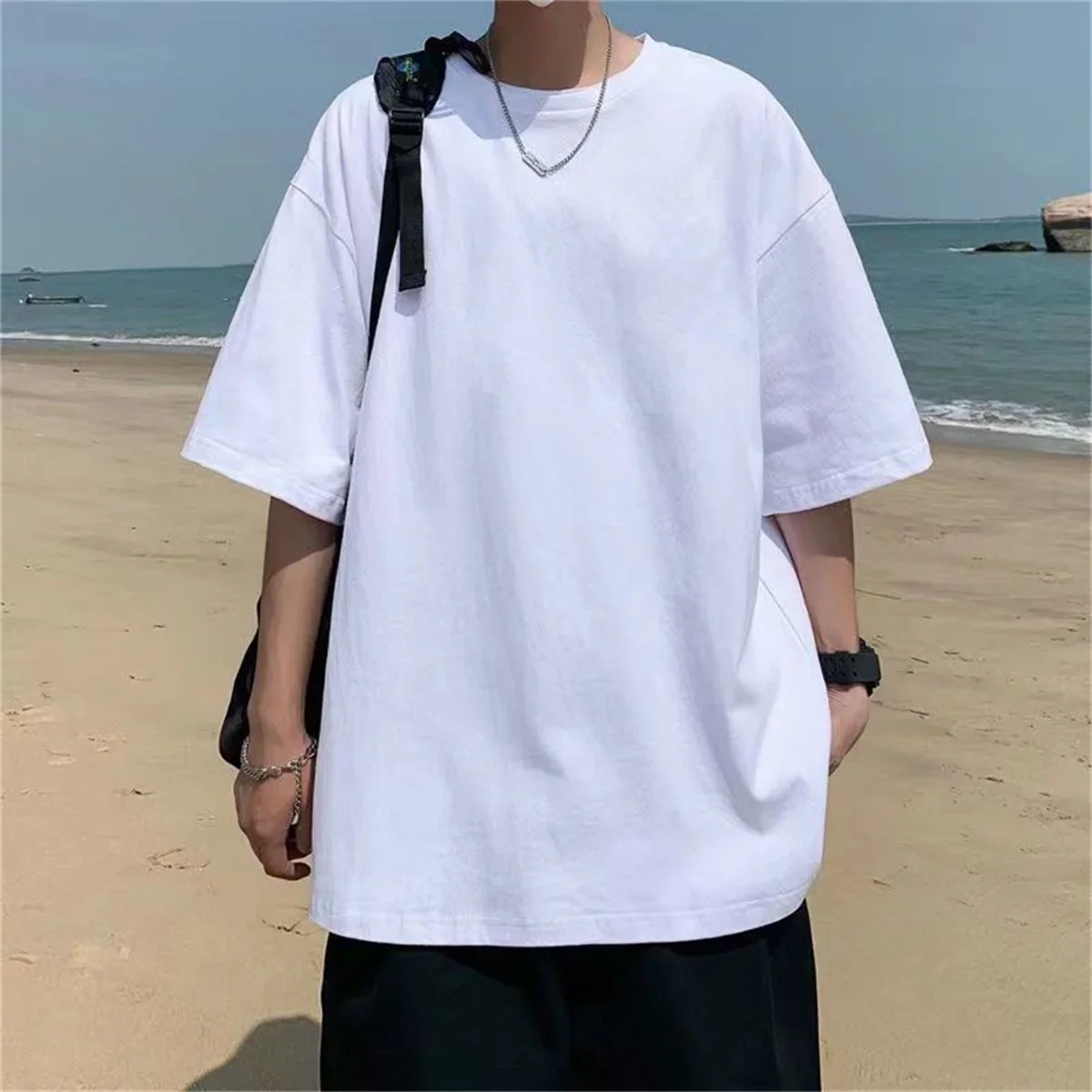 Pop Fashion Solid Polyester T-shirts For Men Basic Tee Casual T Shirt Oversized Tops Quality Unisex Short Tshirts Tees Men Cloth
Pop Fashion Solid Polyester T-shirts For Men Basic Tee Casual T Shirt Oversized Tops Quality Unisex Short Tshirts Tees Men Cloth
