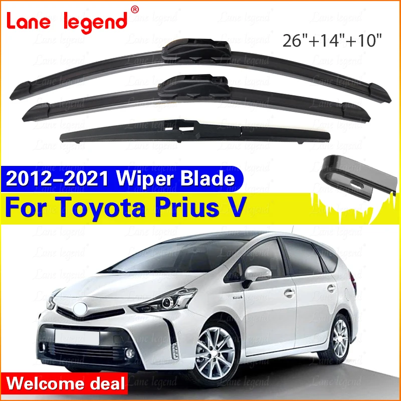 3PCS For TOYOTA Prius V 2012-2021 26"+14"+10" Front Rear Wiper Blades Windshield Windscreen Window Cutter Accessories 2019 2020
3PCS For TOYOTA Prius V 2012-2021 26"+14"+10" Front Rear Wiper Blades Windshield Windscreen Window Cutter Accessories 2019 2020