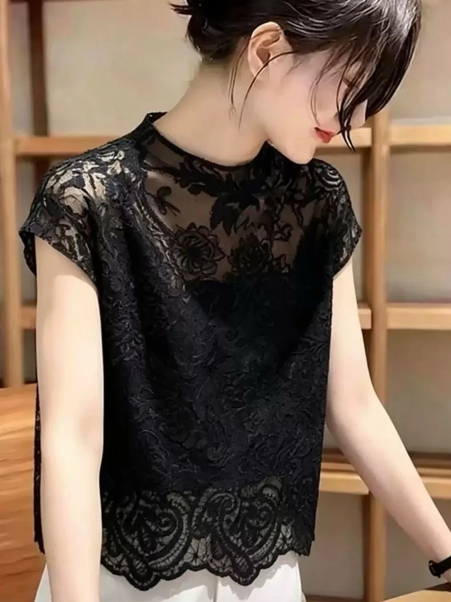 Fashionable Slimming High-End Korean Style Design Versatile Summer New Arrival Exquisite Lace Top Breathable Skin-Friendly ...
Fashionable Slimming High-End Korean Style Design Versatile Summer New Arrival Exquisite Lace Top Breathable Skin-Friendly ...