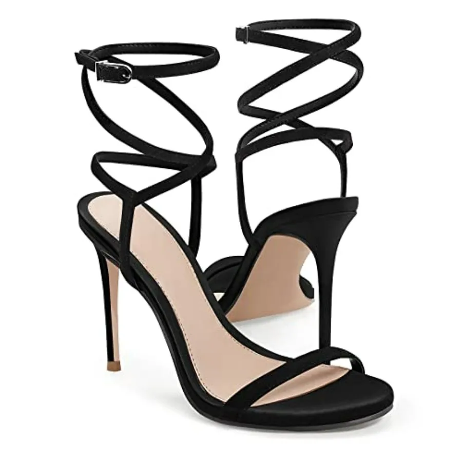 Womens Strappy Lace up Heels Sandals Sexy High Heeled Ankle Strap Summer Dress Shoes
Womens Strappy Lace up Heels Sandals Sexy High Heeled Ankle Strap Summer Dress Shoes