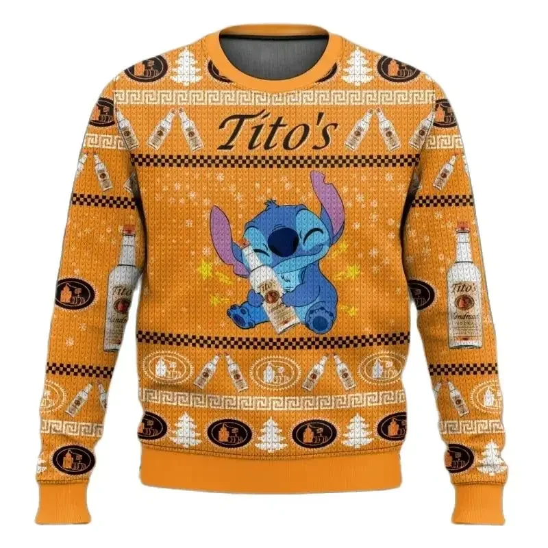 2025 Autumn and Winter New Stitch Ugly Christmas Sweater Fashionable Men's and Women's Pullover Cartoon Anime Couple Sweater
2025 Autumn and Winter New Stitch Ugly Christmas Sweater Fashionable Men's and Women's Pullover Cartoon Anime Couple Sweater