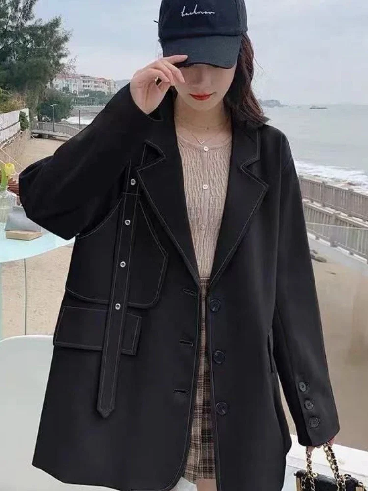 Blazer Women Autumn Winter Turn-down Collar Women's Coat Loose Casual Korean Fashion Preppy Style Long Sleeve Tops Jackets
Blazer Women Autumn Winter Turn-down Collar Women's Coat Loose Casual Korean Fashion Preppy Style Long Sleeve Tops Jackets