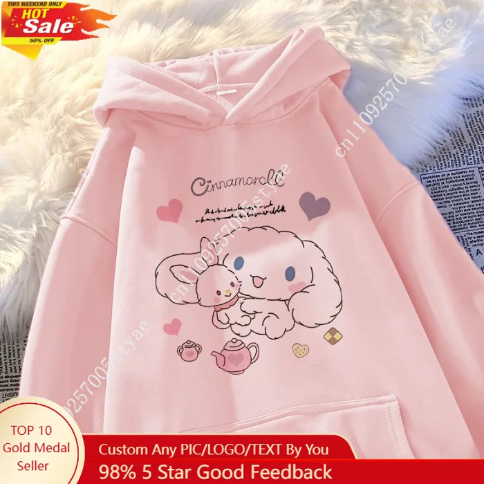 Sanrio Cinnamoroll and Pastel Colors Officially Licensed Cute Anime Characters Hoodie Girl'S Oversized Loose Sweater for Summer
Sanrio Cinnamoroll and Pastel Colors Officially Licensed Cute Anime Characters Hoodie Girl'S Oversized Loose Sweater for Summer