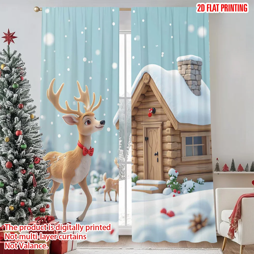 2pcs 2D flat printing Merry Christmas Curtains Christmas hat funny animal wreath pinecone red fruit winter nature landscape
2pcs 2D flat printing Merry Christmas Curtains Christmas hat funny animal wreath pinecone red fruit winter nature landscape