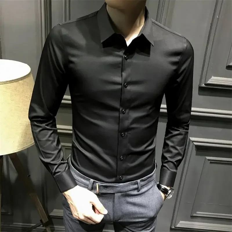 Fashion Lapel Solid Color Button Korean Shirt Men's Clothing 2023 Spring New Oversized Casual Tops Loose All-match Shirt
Fashion Lapel Solid Color Button Korean Shirt Men's Clothing 2023 Spring New Oversized Casual Tops Loose All-match Shirt