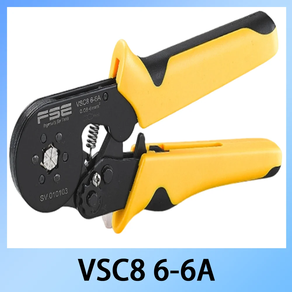 VSC8 6-6A Self-Adjustable Hexagonal Crimping Pliers 0.08-6mm² AWG28-10 Wire Ferrule Tubular Terminal Crimper Tool
VSC8 6-6A Self-Adjustable Hexagonal Crimping Pliers 0.08-6mm² AWG28-10 Wire Ferrule Tubular Terminal Crimper Tool