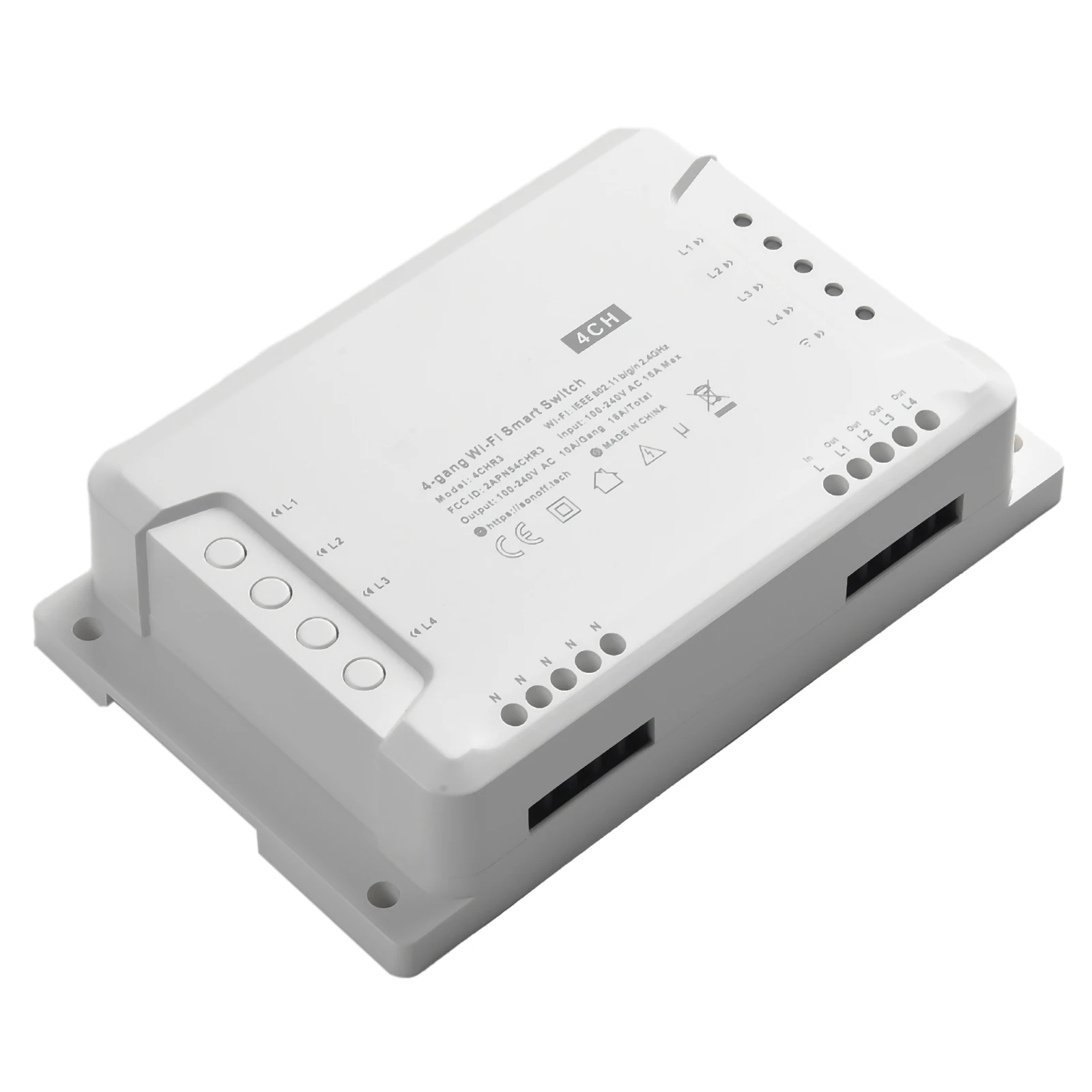 Pro R3 Smart Switch 4 Way Switch Module User Friendly Wi Fi Smart Switch Voice Control and APP Control Supported
Pro R3 Smart Switch 4 Way Switch Module User Friendly Wi Fi Smart Switch Voice Control and APP Control Supported