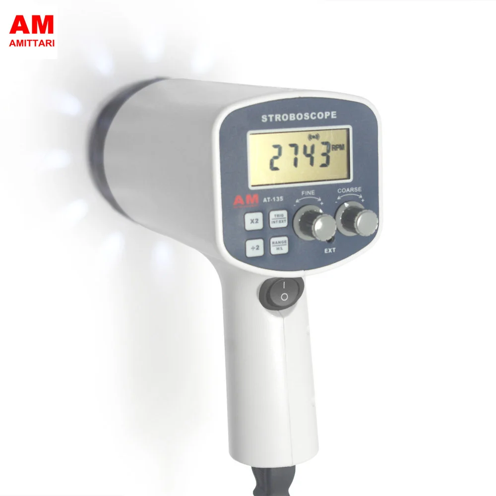 50~12000FPM Digital Stroboscope Handheld Tachometer Rotation Speed test Equipment
50~12000FPM Digital Stroboscope Handheld Tachometer Rotation Speed test Equipment