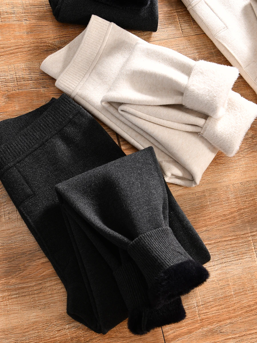 Winter Thickened Fleece Lined Woolen Warm Pants High Elasticity Couples Style Breathable Stretchy Color Home Leisure Tr...
Winter Thickened Fleece Lined Woolen Warm Pants High Elasticity Couples Style Breathable Stretchy Color Home Leisure Tr...