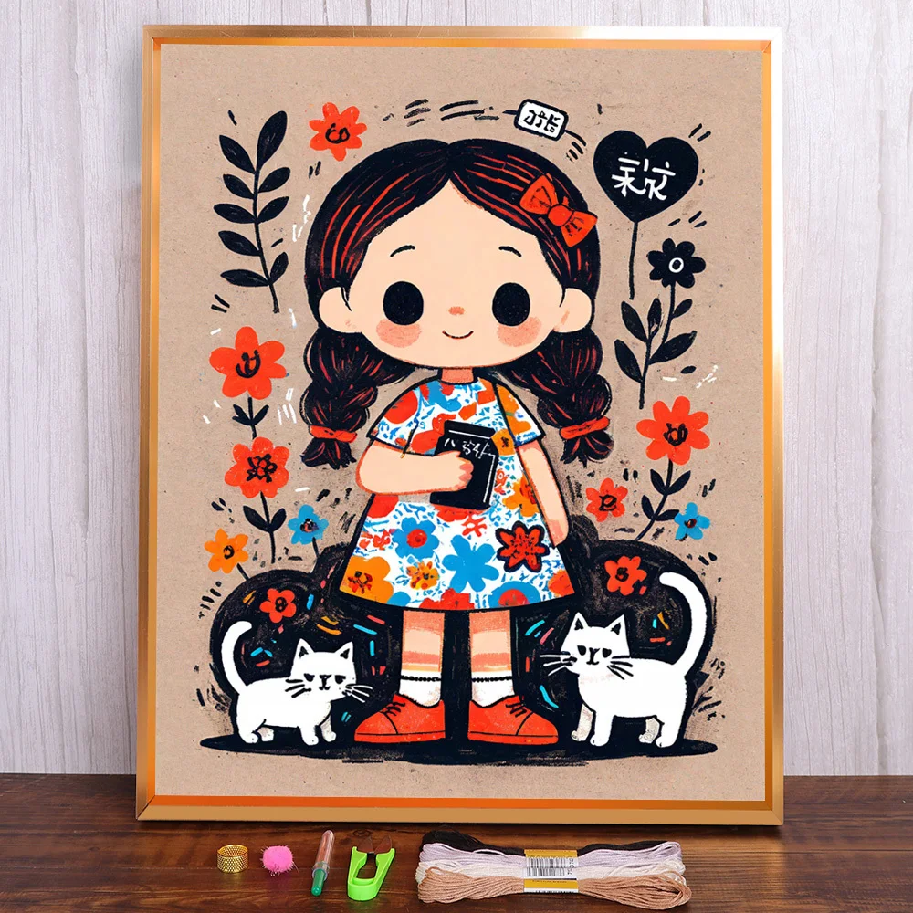 Cartoon Girl Printed Cross Stitch Patterns Embroidery DMC Threads Handiwork Needlework Handicraft Handmade Magic Package Mulina
Cartoon Girl Printed Cross Stitch Patterns Embroidery DMC Threads Handiwork Needlework Handicraft Handmade Magic Package Mulina