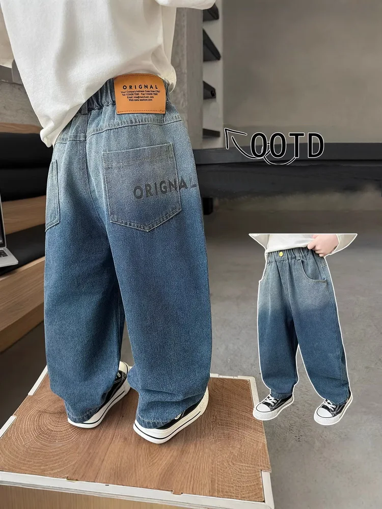 Spring Autumn Kids Boys Jeans Teen Clothes Fashion Straight Pants Children Denim Clothing Boy Casual Trousers 2-11 Years
Spring Autumn Kids Boys Jeans Teen Clothes Fashion Straight Pants Children Denim Clothing Boy Casual Trousers 2-11 Years