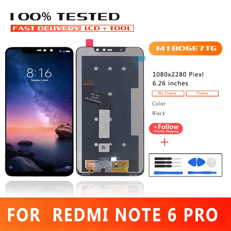 Mobile Phone Lcds For Xiaomi Redmi Note 6 Pro M1806E7TG Lcd Display For Redmi Note 6 Pro Touch M1806E7TG M1806E7TH M1806E7TI
Mobile Phone Lcds For Xiaomi Redmi Note 6 Pro M1806E7TG Lcd Display For Redmi Note 6 Pro Touch M1806E7TG M1806E7TH M1806E7TI