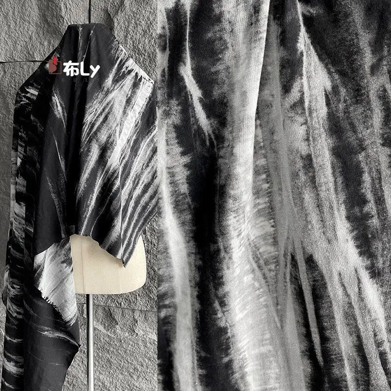 Black wave splashing ink tie-dye cotton and linen fabric Chinese style Hanfu background pants hat clothing designer fabric
Black wave splashing ink tie-dye cotton and linen fabric Chinese style Hanfu background pants hat clothing designer fabric