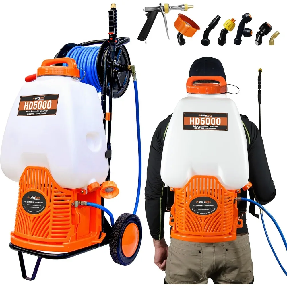 Tools Battery Backpack Sprayer with Custom Fitted Cart and 100 Foot Commercial Hose, 2 Hoses Included, Commercial Quality Heavy
Tools Battery Backpack Sprayer with Custom Fitted Cart and 100 Foot Commercial Hose, 2 Hoses Included, Commercial Quality Heavy