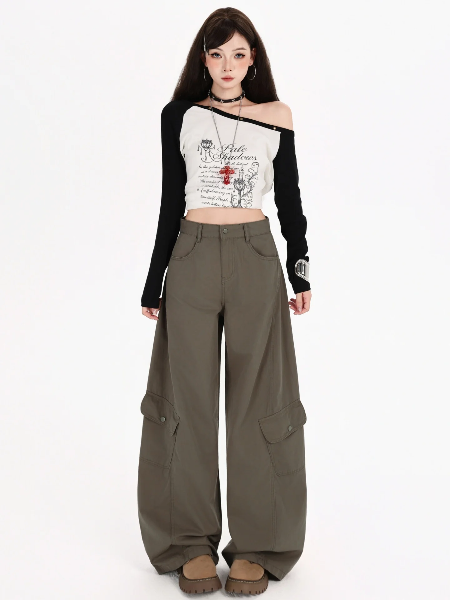 American Military een Multi-ket Wide Leg Casual Pants Women's plus Size Loose Slimming Versatile Cargo Jeans
American Military een Multi-ket Wide Leg Casual Pants Women's plus Size Loose Slimming Versatile Cargo Jeans