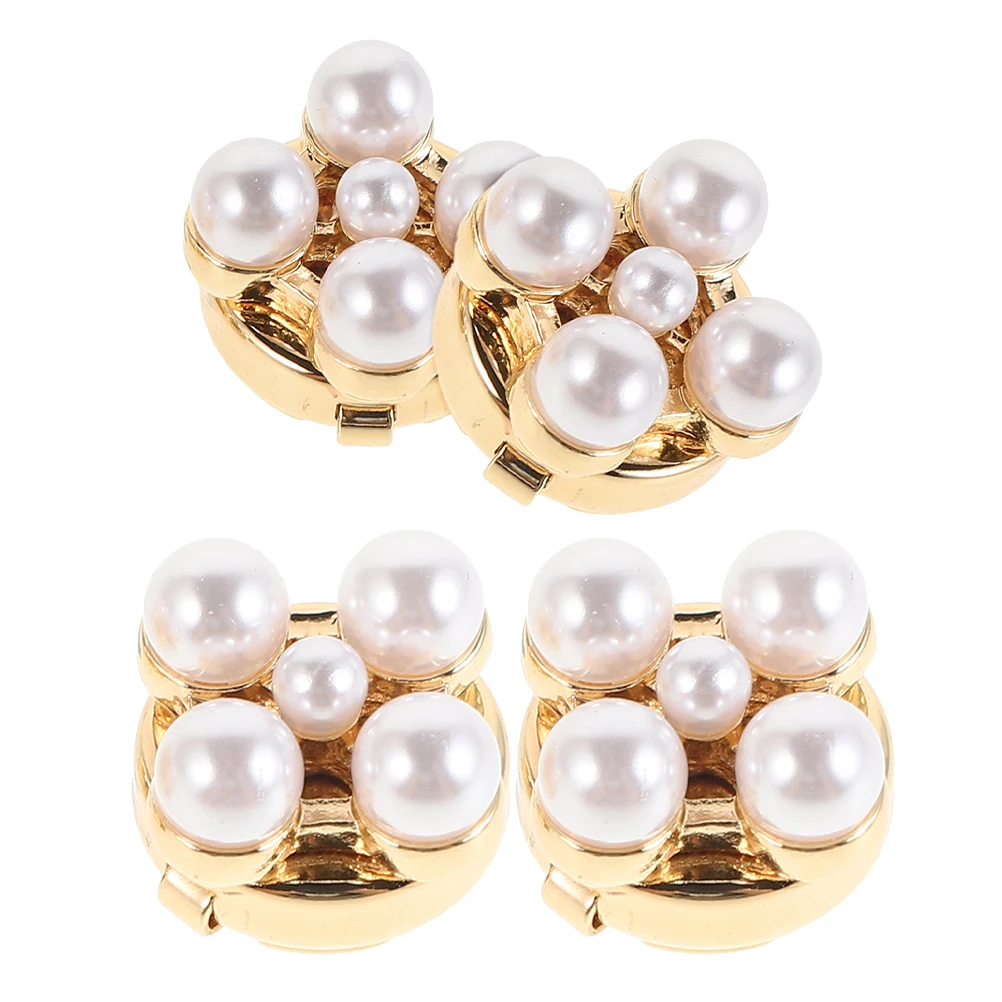 4Pcs Flowers Cufflinks Fashionable Shirt Buttons Alloy Accessories Elegant Pearl Embellishments Women Dress Occasions
4Pcs Flowers Cufflinks Fashionable Shirt Buttons Alloy Accessories Elegant Pearl Embellishments Women Dress Occasions