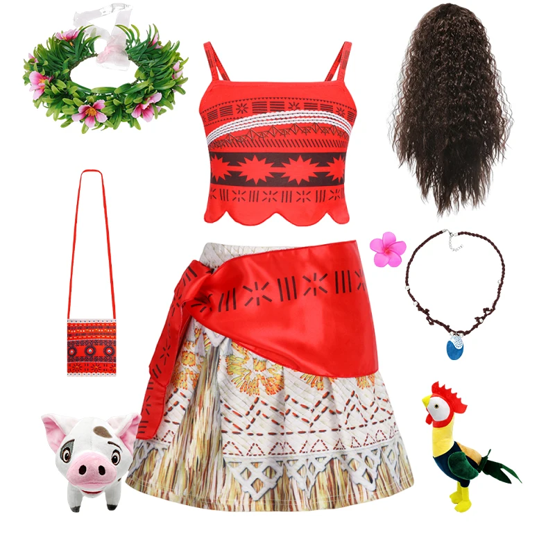 Moana Sleeveless Halter Dress Two Piece Set Printing Casual Dress Outfits Kids Girl Cosplay Princess Birthday Party Ball Gowns
Moana Sleeveless Halter Dress Two Piece Set Printing Casual Dress Outfits Kids Girl Cosplay Princess Birthday Party Ball Gowns