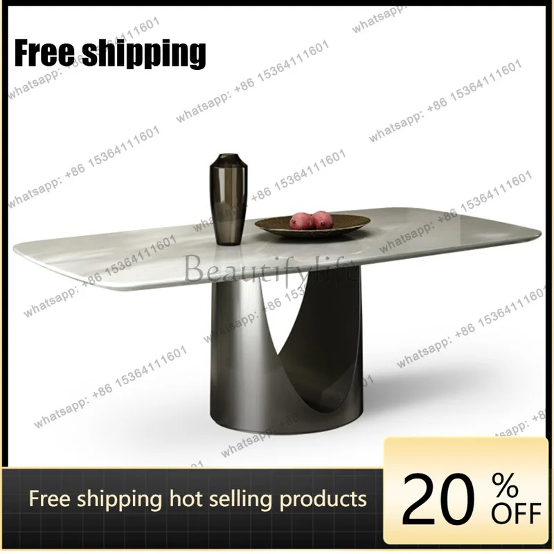 Slate dining table household simple modern small apartment dining table
Slate dining table household simple modern small apartment dining table