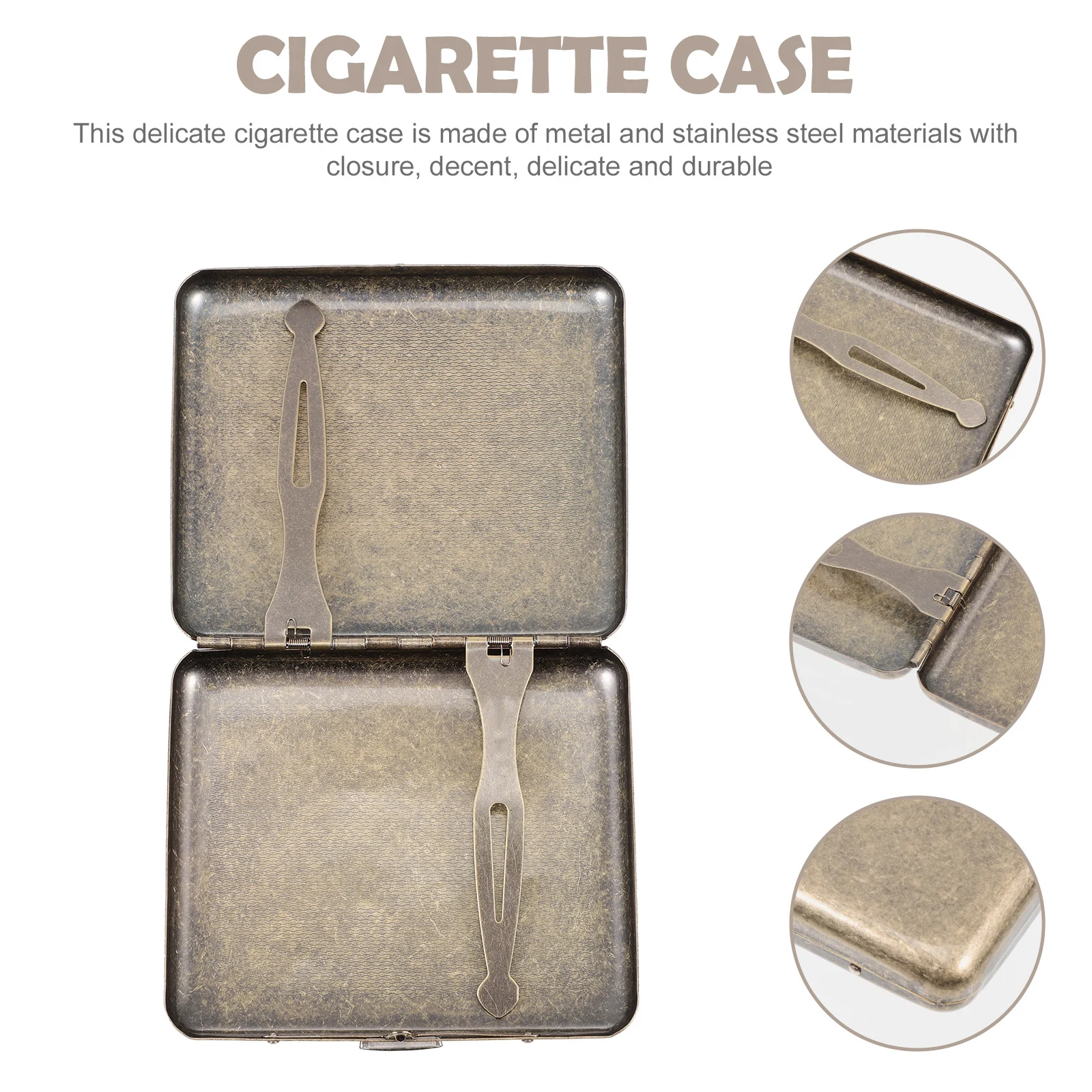 Exquisite Portable Metal Box Cigarette Case Sturdy Storage Container Smoke Protection Buckle Design Lightweight Easy
Exquisite Portable Metal Box Cigarette Case Sturdy Storage Container Smoke Protection Buckle Design Lightweight Easy