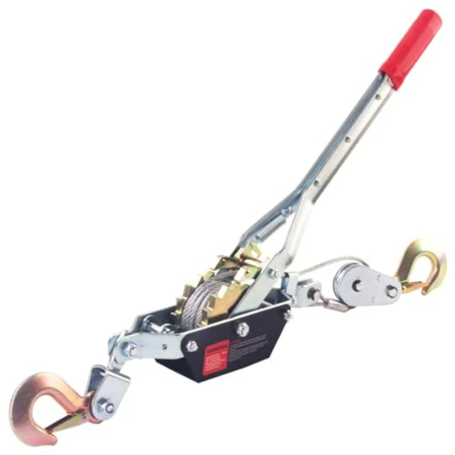 2 Ton Ccity Come Along Winch with 12FT Steel Cable Heavy Duty Hand Winch Tool with Dual Gears and 2 Hooks for Vehicle Recovery
2 Ton Ccity Come Along Winch with 12FT Steel Cable Heavy Duty Hand Winch Tool with Dual Gears and 2 Hooks for Vehicle Recovery