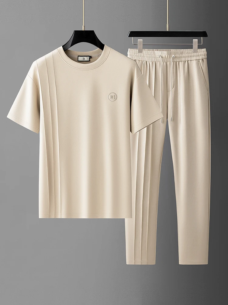 JSBD-NZ Summer high-end fashion soft ice Silk Modal cotton men's micro wide round neck short sleeve casual sports suit
JSBD-NZ Summer high-end fashion soft ice Silk Modal cotton men's micro wide round neck short sleeve casual sports suit