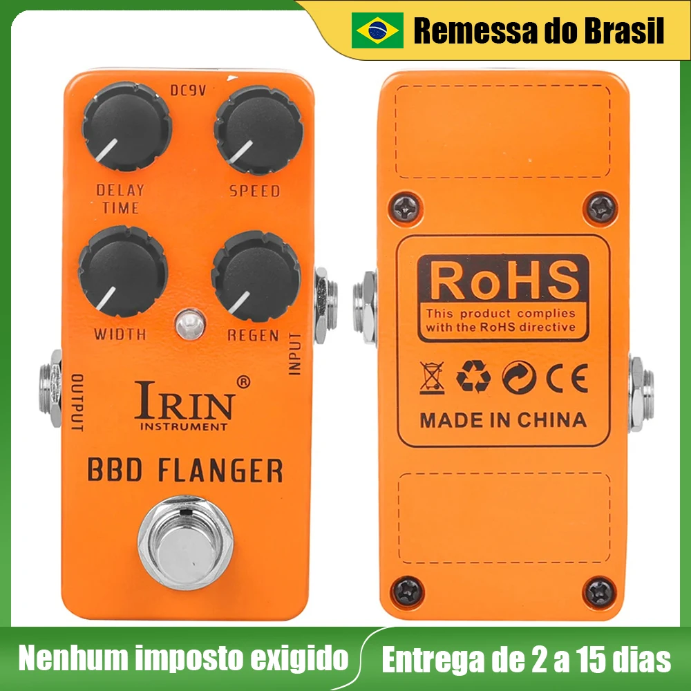 IRIN RS-08 BBD Flanger Guitar Effect Pedal Metallic Flanging Timbre Effects True Bypass Pedals Electric Guitar Parts & Accessory
IRIN RS-08 BBD Flanger Guitar Effect Pedal Metallic Flanging Timbre Effects True Bypass Pedals Electric Guitar Parts & Accessory