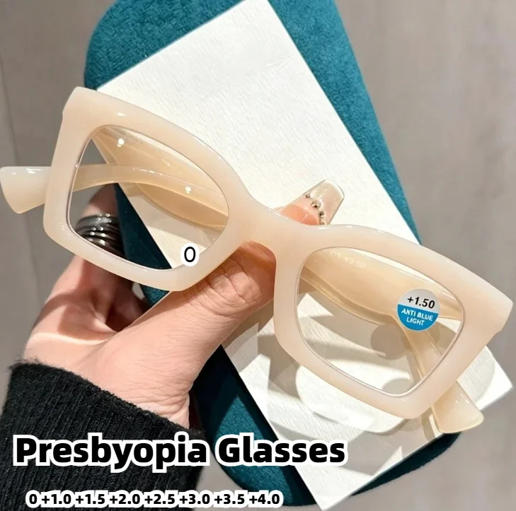 Fashion Square Presbyopia Glasses for Unisex Elegant Large Frame Anti Blue Light Reading Eyeglasses Multiple Diopters 0 To +4.0
Fashion Square Presbyopia Glasses for Unisex Elegant Large Frame Anti Blue Light Reading Eyeglasses Multiple Diopters 0 To +4.0