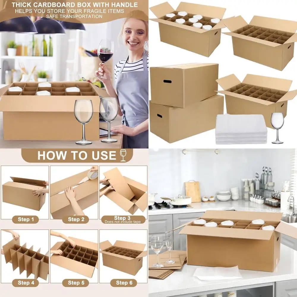 Набор для упаковки стеклянной посуды для кухни с разделителями и защитными чехлами для безопасной транспортировки бокалов и винных фужеров (24x12x11)
Набор для упаковки стеклянной посуды для кухни с разделителями и защитными чехлами для безопасной транспортировки бокалов и винных фужеров (24x12x11)