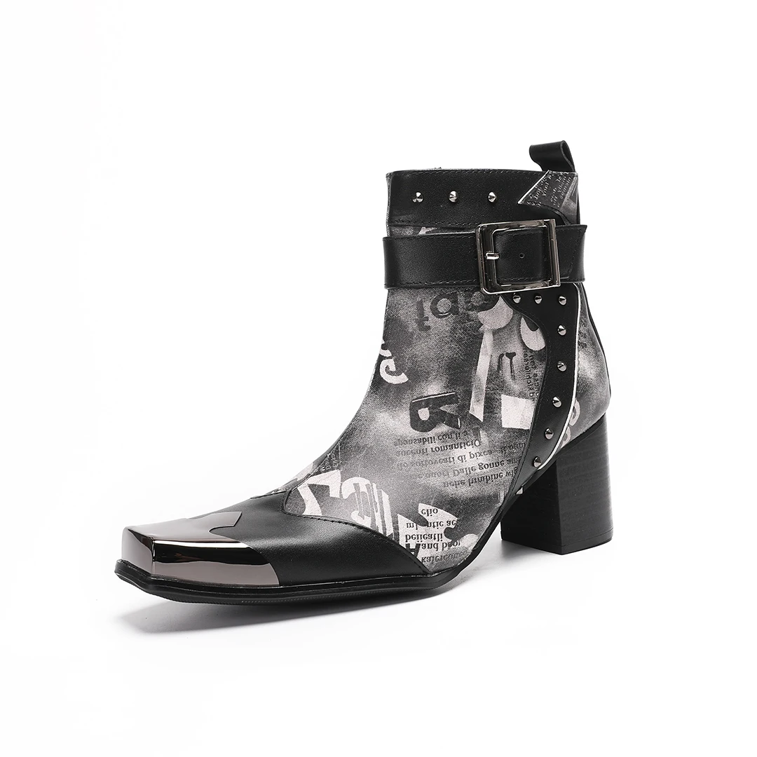 fashion print buckle strap men genuine leather ankle boots plus size club party short boots jazz dancer Drag Queen show shoes
fashion print buckle strap men genuine leather ankle boots plus size club party short boots jazz dancer Drag Queen show shoes