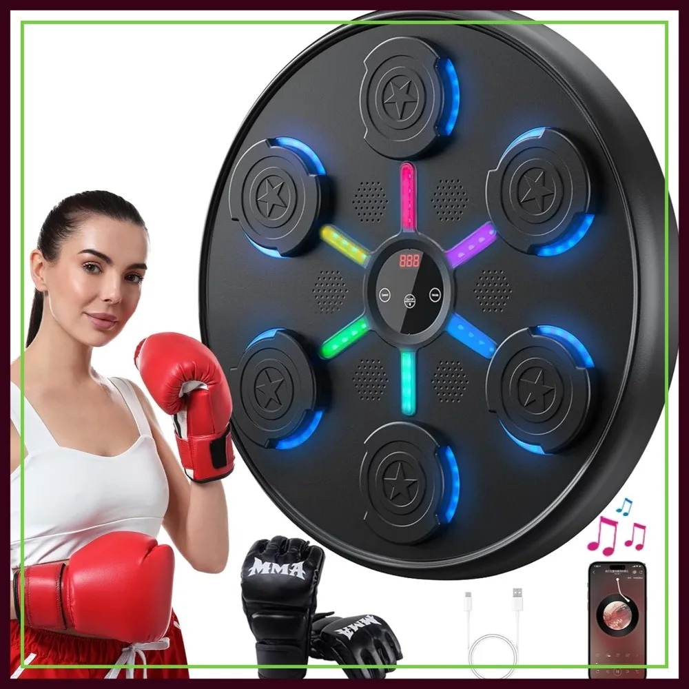 Music Boxing Machine Wall Mounted with Gloves, Bluetooth Smart Trainer for Home Gym, 9 Modes & Speed
Music Boxing Machine Wall Mounted with Gloves, Bluetooth Smart Trainer for Home Gym, 9 Modes & Speed