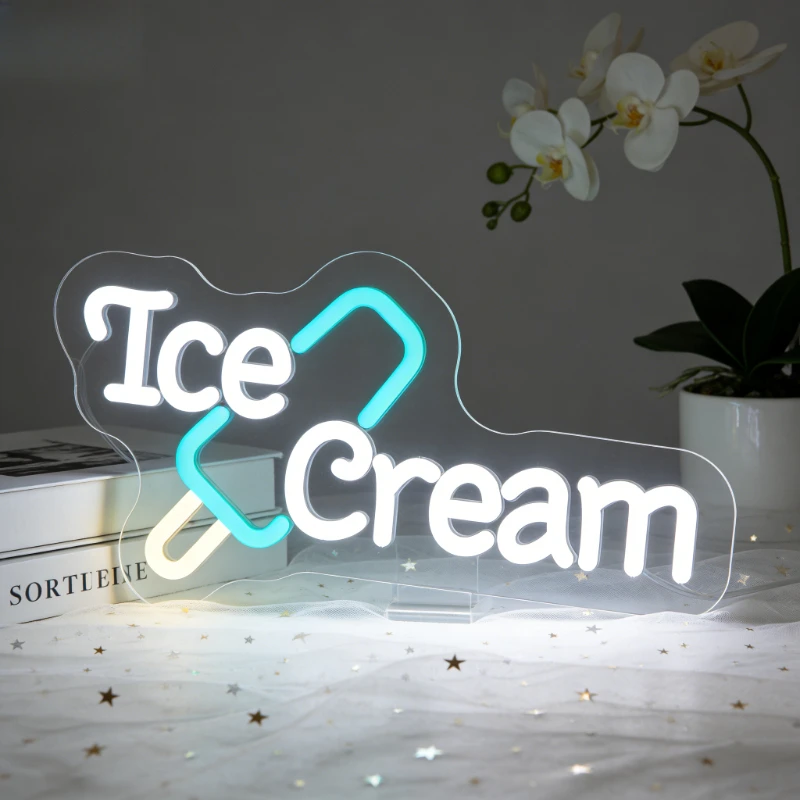 Ice Cream Neon Sign LED Night Light 3D Acrylic Cafe Dessert Shop Decoration Summer Room Aesthetic Wall Art Desk Lamp Gift
Ice Cream Neon Sign LED Night Light 3D Acrylic Cafe Dessert Shop Decoration Summer Room Aesthetic Wall Art Desk Lamp Gift