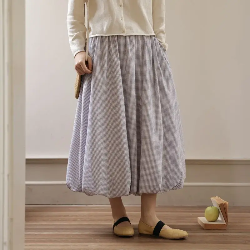 Women Fashion Plaid Elastic Waist Skirt 2026 Summer Hgih Waist Thin Skirts Female New Loose Casual A-line Skirts U128
Women Fashion Plaid Elastic Waist Skirt 2026 Summer Hgih Waist Thin Skirts Female New Loose Casual A-line Skirts U128