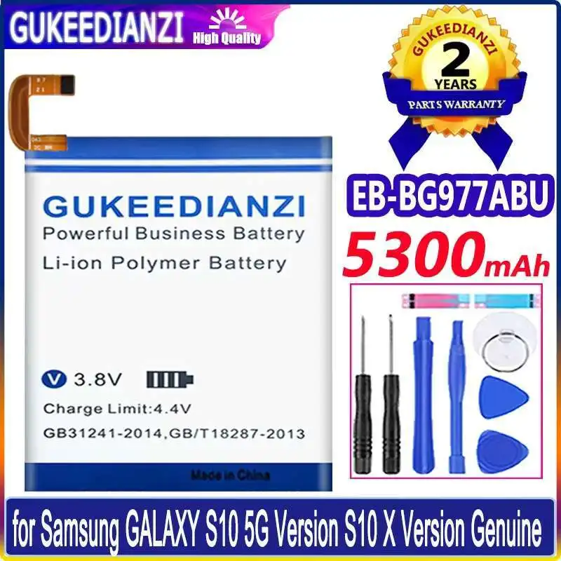 Premium Replacement For Samsung Galaxy S10 5G Version X Mobile Phone Battery Fast Charging EB-BG977ABU 5300Mah
Premium Replacement For Samsung Galaxy S10 5G Version X Mobile Phone Battery Fast Charging EB-BG977ABU 5300Mah