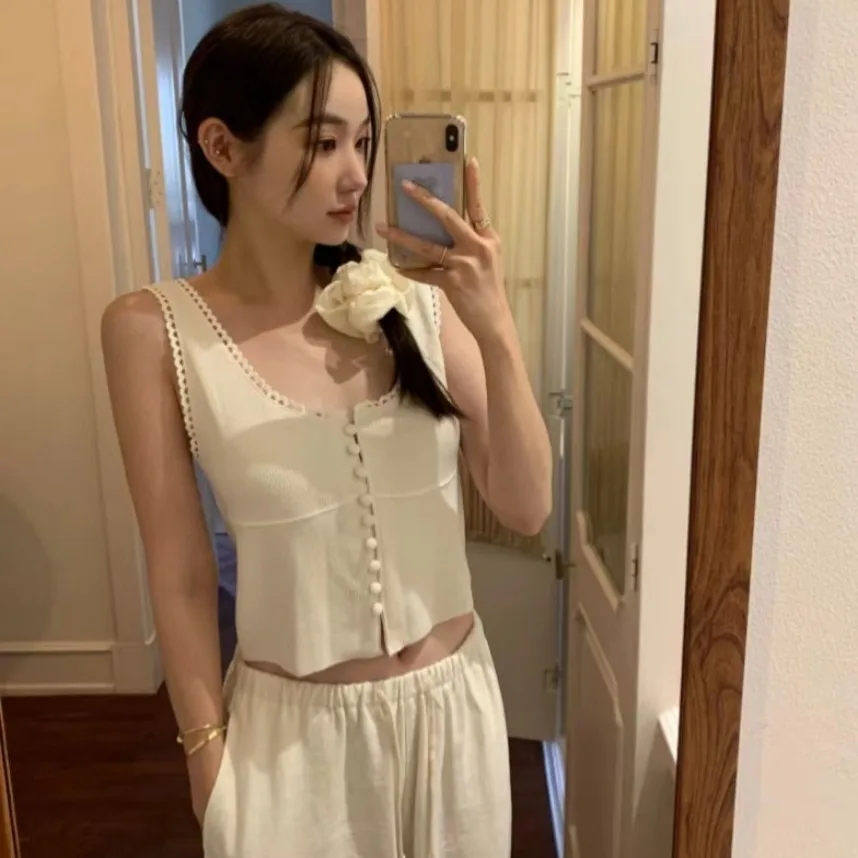 Sweet Style Knitted Vest Strap Update Summer New Arrival Women's Sweater Korean Style Regular Fit Inner Wear for Various Occa...
Sweet Style Knitted Vest Strap Update Summer New Arrival Women's Sweater Korean Style Regular Fit Inner Wear for Various Occa...