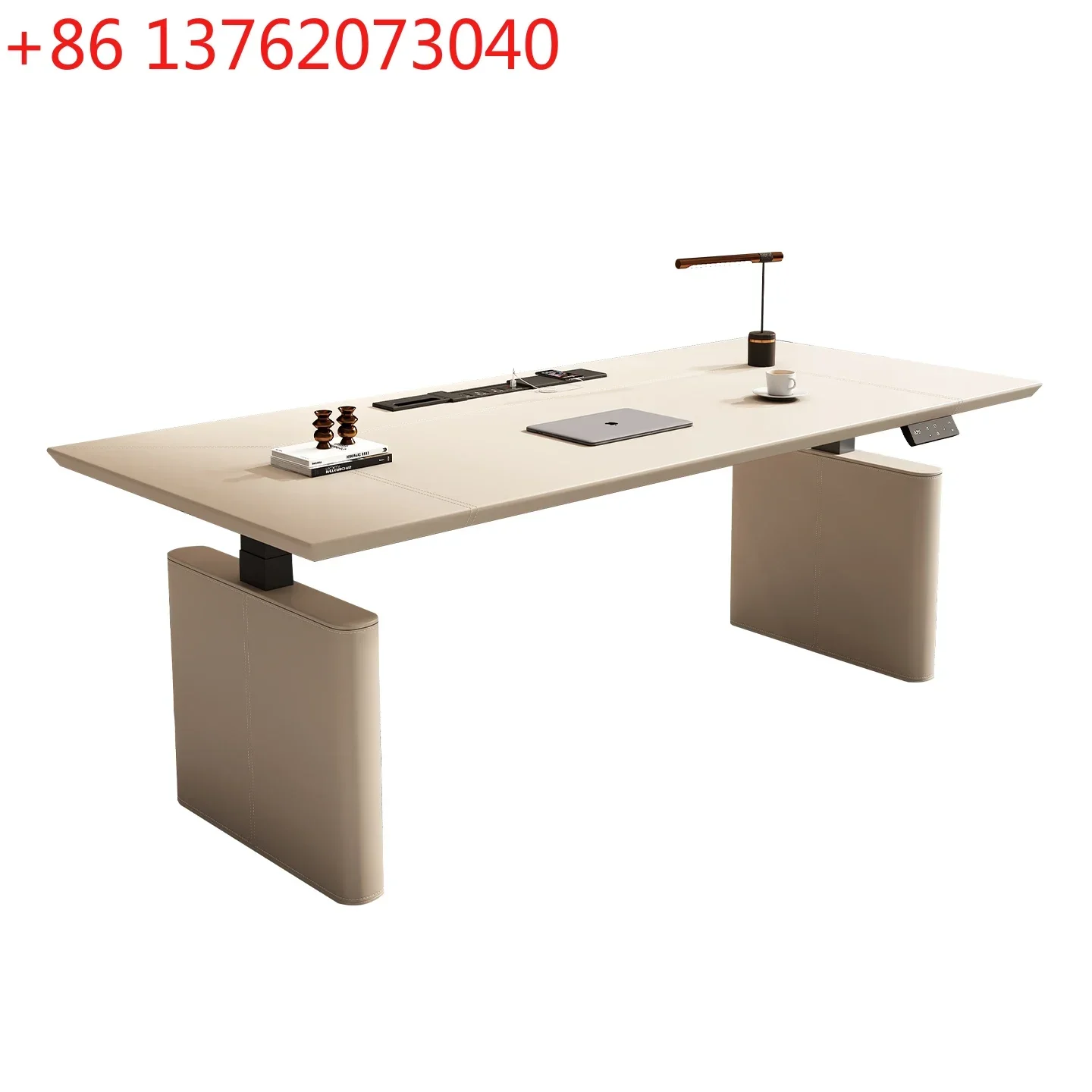 Electric lifting table Light white computer table Household saddle leather desk
Electric lifting table Light white computer table Household saddle leather desk