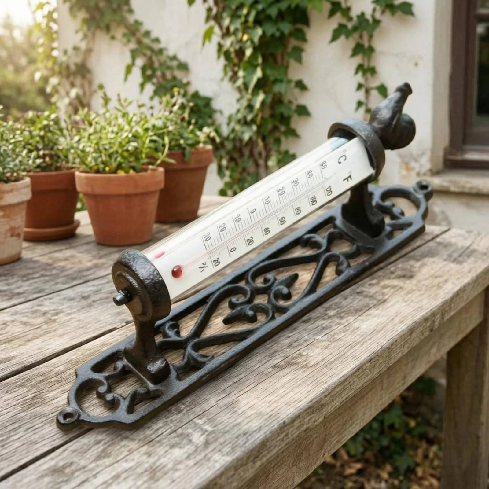 Cast Wall-Mounted Thermometer Two-Scale Scale Vintage Wall Thermometer
Cast Wall-Mounted Thermometer Two-Scale Scale Vintage Wall Thermometer