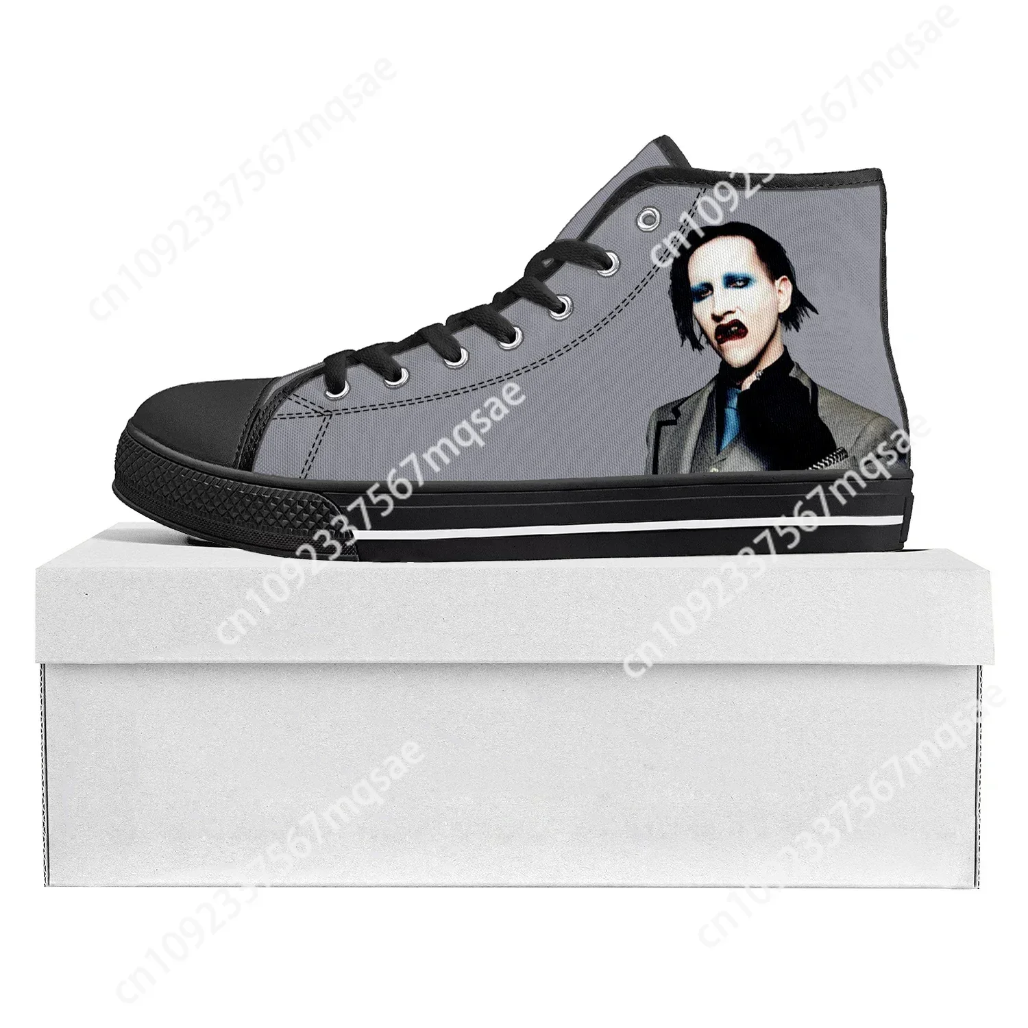Rock Band Music Singer Marilyn Manson High Top High Quality Sneakers Mens Womens Teenager Canvas Sneaker Couple Shoe Custom Shoe
Rock Band Music Singer Marilyn Manson High Top High Quality Sneakers Mens Womens Teenager Canvas Sneaker Couple Shoe Custom Shoe
