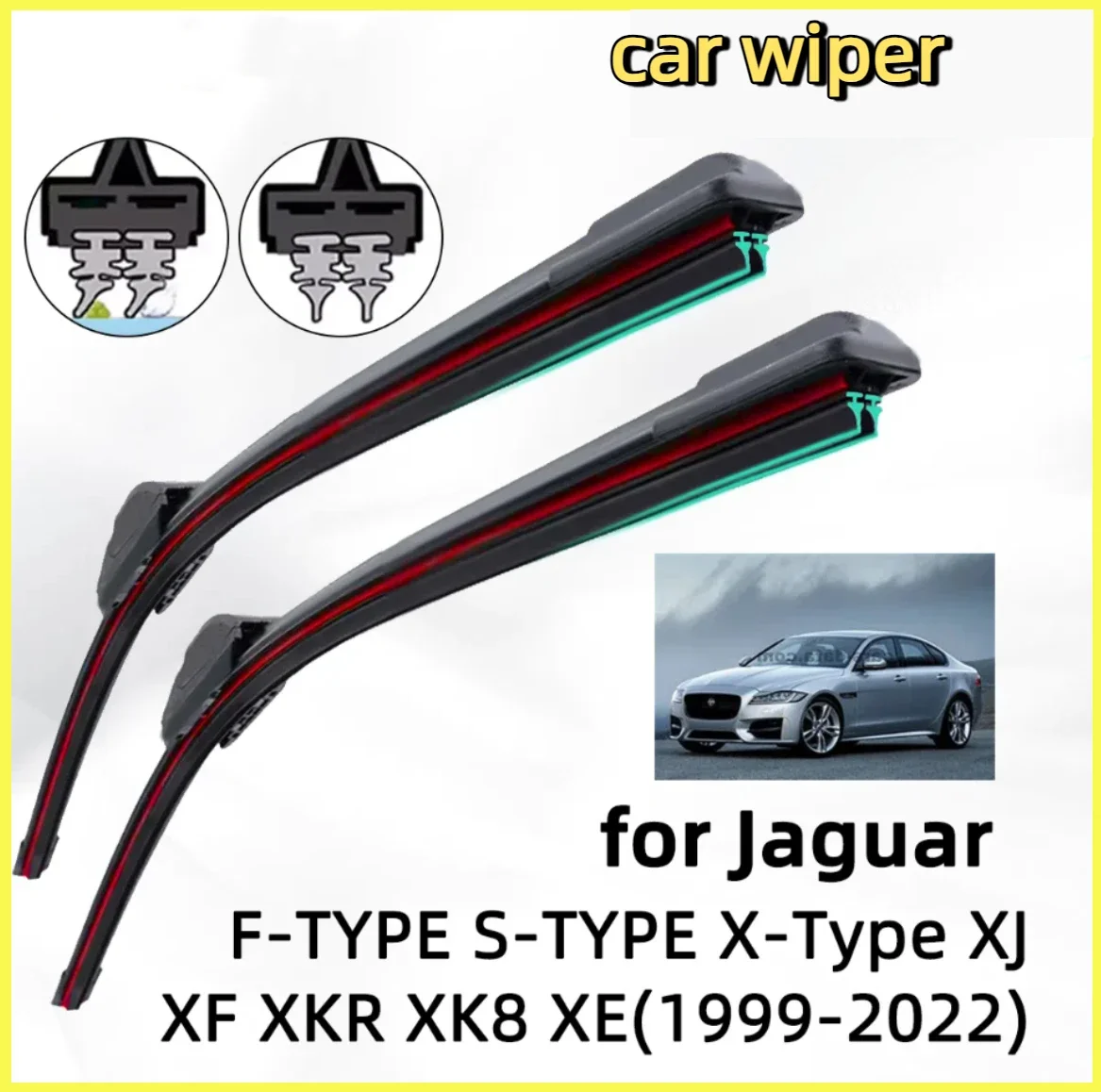 Double Rubber Car Wiper for Jaguar F-Pace F-TYPE S-TYPE X-Type Saloon Front Wiper Blades Brushes Cutter Accessories Windscreen
Double Rubber Car Wiper for Jaguar F-Pace F-TYPE S-TYPE X-Type Saloon Front Wiper Blades Brushes Cutter Accessories Windscreen