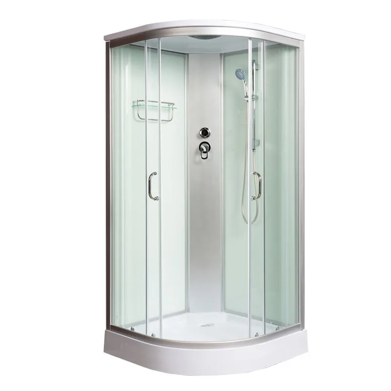 Integral shower room arc fan-shaped household partition integrated warm air and water insulation
Integral shower room arc fan-shaped household partition integrated warm air and water insulation
