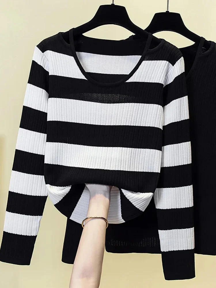 Y2K Casual Oversized Striped Pullovers Women Knitted Basic Autumn Winter Loose-Fitting Thick Jumpers Sweaters Female Clothing
Y2K Casual Oversized Striped Pullovers Women Knitted Basic Autumn Winter Loose-Fitting Thick Jumpers Sweaters Female Clothing