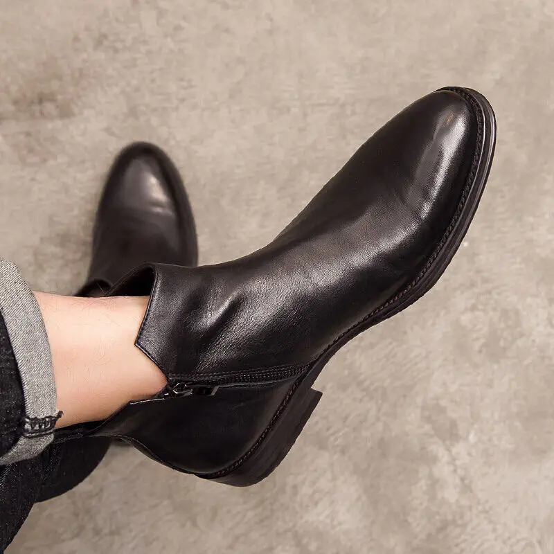 Men's Genuine Leather Chelsea Boots British Style Ankle Boots Retro Soft Bottom Casual Shoes High Quality Side Zipper Boots Men
Men's Genuine Leather Chelsea Boots British Style Ankle Boots Retro Soft Bottom Casual Shoes High Quality Side Zipper Boots Men