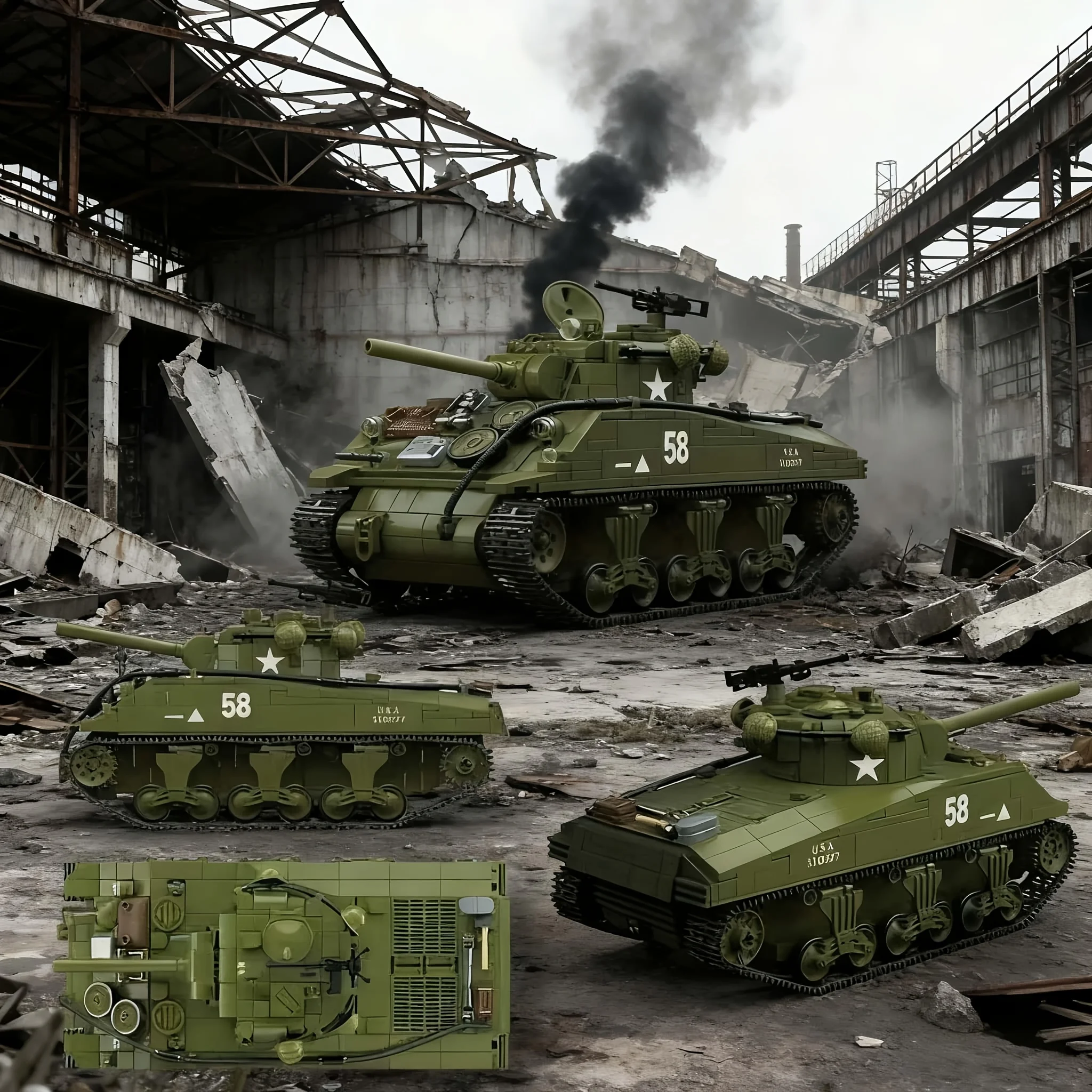 M4A3 Shell Slow and Medium Tank Building Block Assembly Model, Suitable for Halloween/Easter/Christmas/Thanksgiving/Birthday Gifts
M4A3 Shell Slow and Medium Tank Building Block Assembly Model, Suitable for Halloween/Easter/Christmas/Thanksgiving/Birthday Gifts