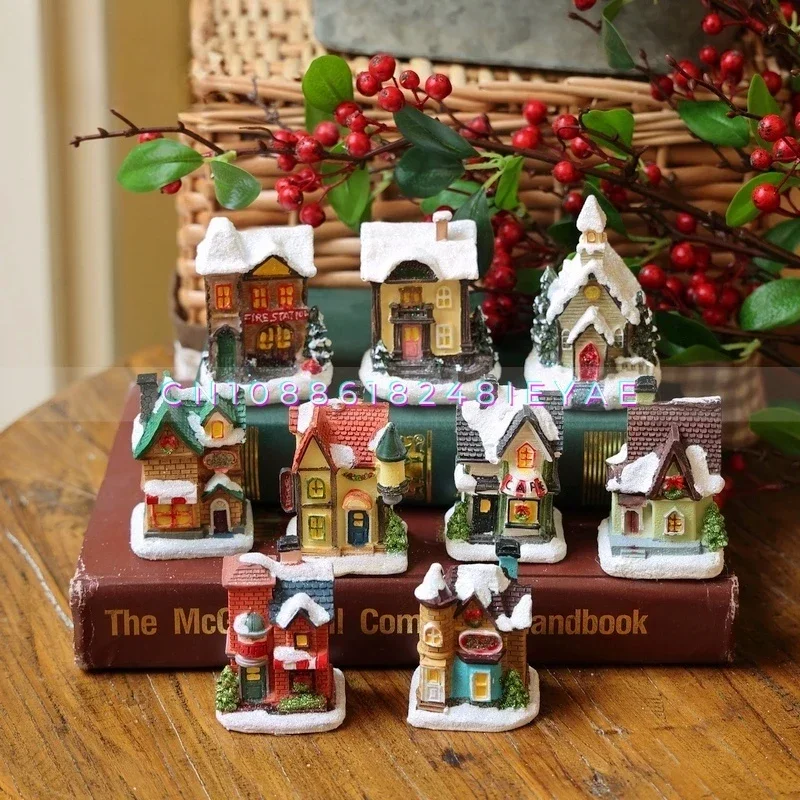 Small Villa Castle Snow Scene Christmas Holiday Desktop Micro Landscape with Light Luminous Shop Decoration Gift Ornaments
Small Villa Castle Snow Scene Christmas Holiday Desktop Micro Landscape with Light Luminous Shop Decoration Gift Ornaments