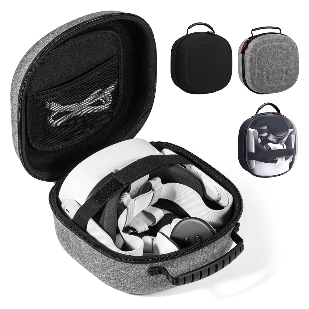 Handles Carrying Case Shockproof VR Headset Storage Bag with Mesh Pocket Carry Case for Meta Quest 3S VR Headset Game Controller
Handles Carrying Case Shockproof VR Headset Storage Bag with Mesh Pocket Carry Case for Meta Quest 3S VR Headset Game Controller
