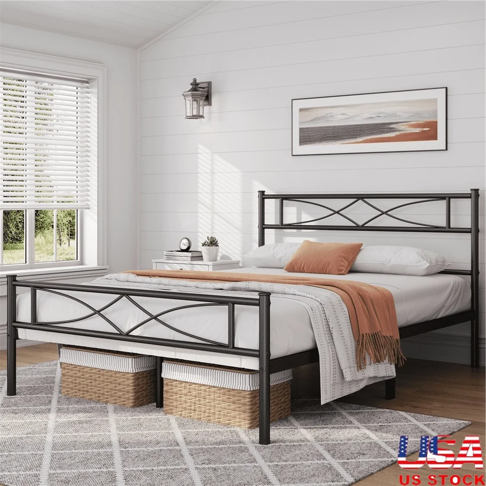 Curved Metal Queen Bed Frame Standard Design Stable Support with Under Bed Storage Easy Assembly
Curved Metal Queen Bed Frame Standard Design Stable Support with Under Bed Storage Easy Assembly