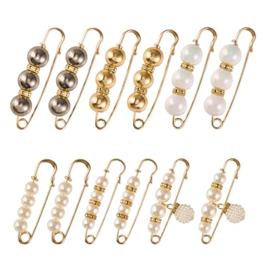 12 Pcs Pearl Brooch Pins for Women Clips Artificial Pearls Decorative Safety Pins for Dresses Skirts Sweaters Cardigans Shawls
12 Pcs Pearl Brooch Pins for Women Clips Artificial Pearls Decorative Safety Pins for Dresses Skirts Sweaters Cardigans Shawls